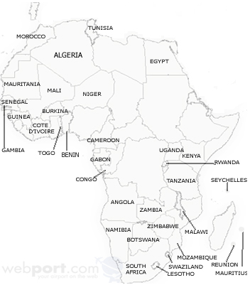 a map of algeria. Map of Africa