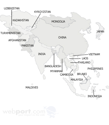 Map Of Asia. Map of Asia