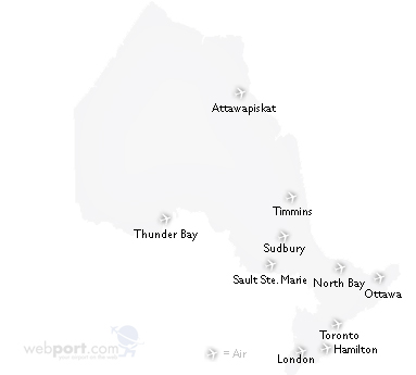 map of ontario cities. Map of Ontario