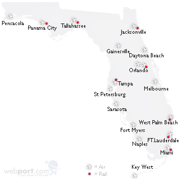 A Map Of Florida Cities. Map of Florida