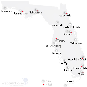 map of florida cities and beaches