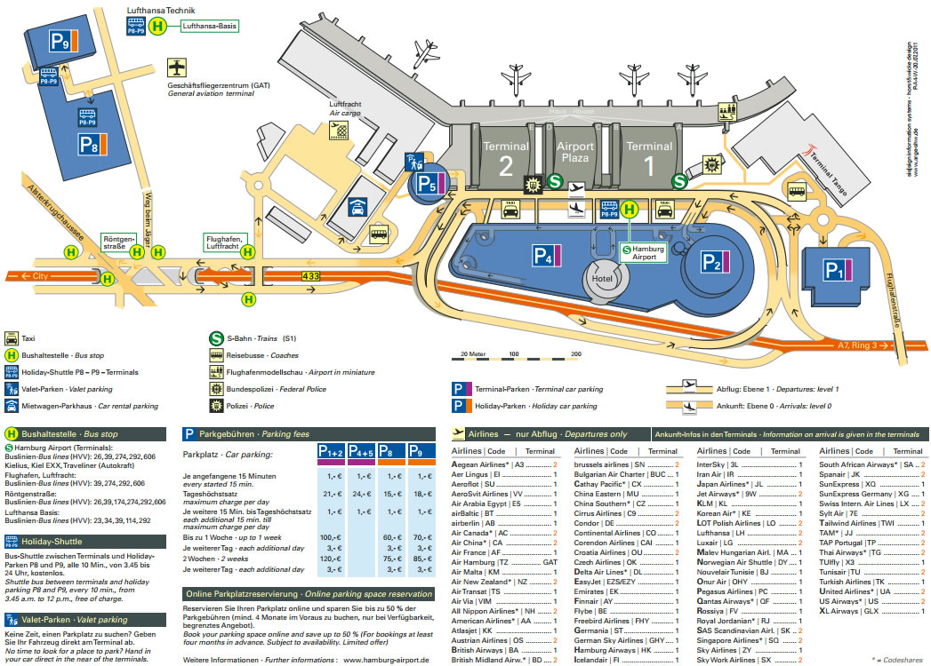Lageplan Flughafen Hamburg Terminal 1 www.webport.com